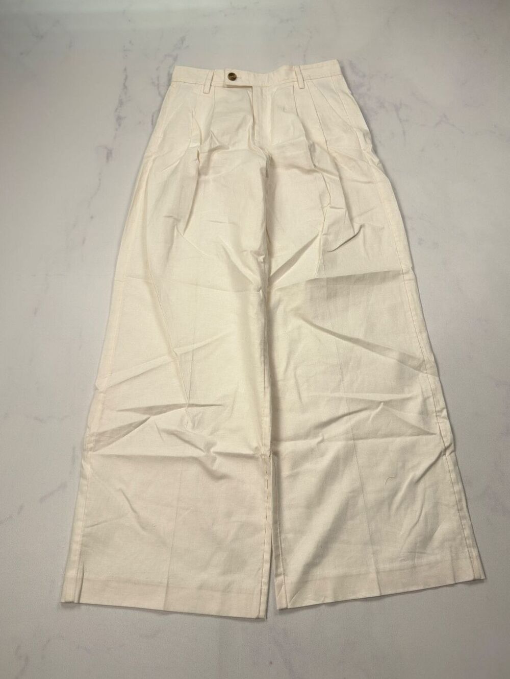 Banana Republic Wide Leg Pants Cream - Women 4 NWT